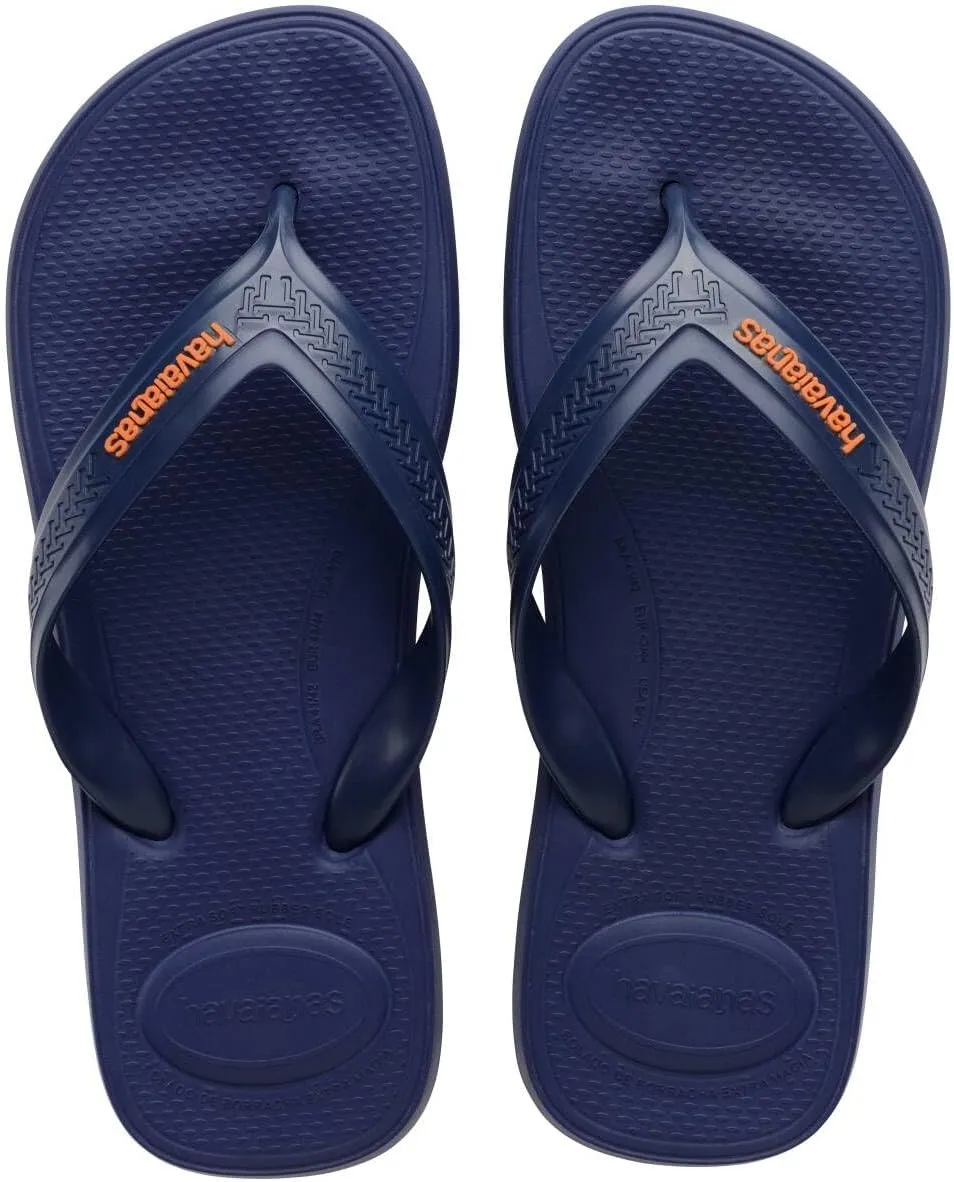 Havaianas for Men - Top Max Comfort Flip Flops, Navy Blue, 9/10