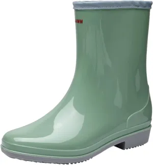 Hbeylia Tall Rain Boots For Women Waterproof Mid Calf Garden Shoes Anti-Slipping Rubber Rainboots Rain Footwear For Ladies Camp Booties For Camping Lawn Care Gardening Muck Mud Yard Work
