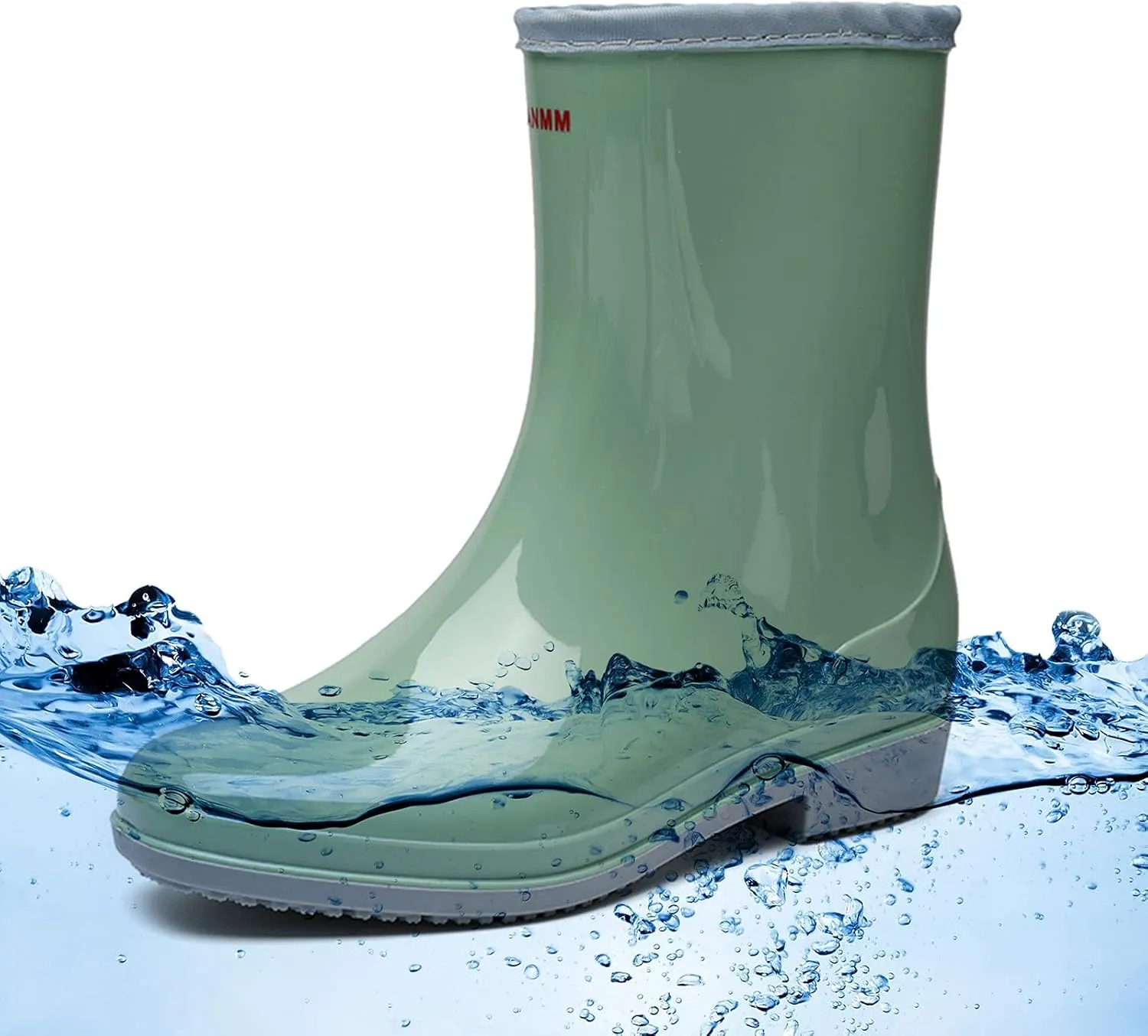 Hbeylia Tall Rain Boots For Women Waterproof Mid Calf Garden Shoes Anti-Slipping Rubber Rainboots Rain Footwear For Ladies Camp Booties For Camping Lawn Care Gardening Muck Mud Yard Work