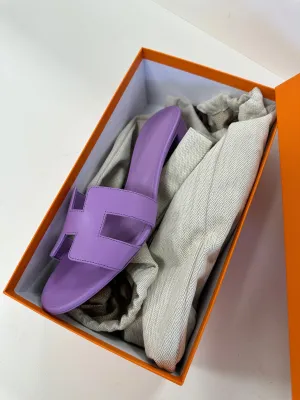 Hermes oasis sandals purple violet 39 1/2 - AJC0126