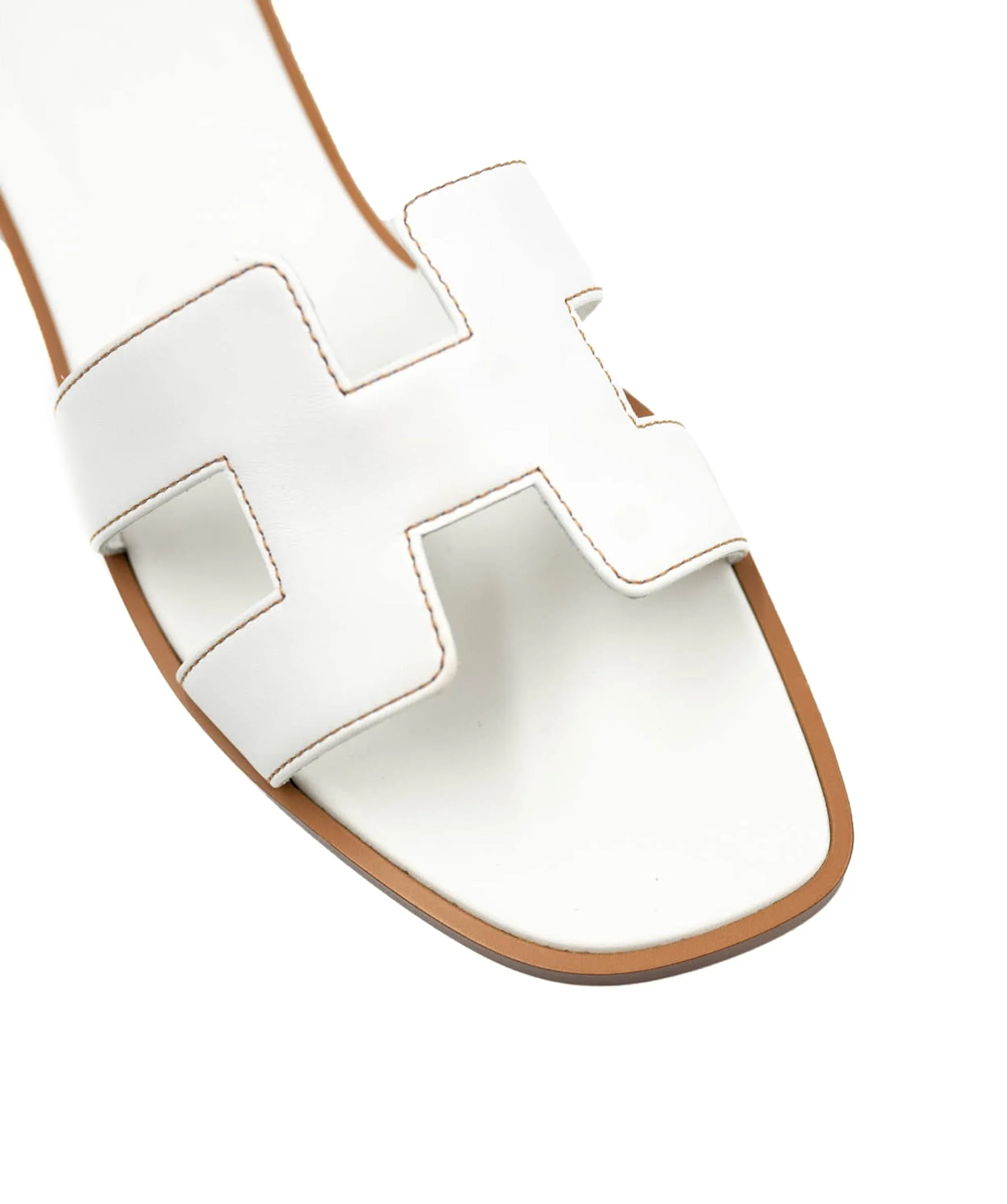 Hermes orans sandals in white with swift leather AVC1005