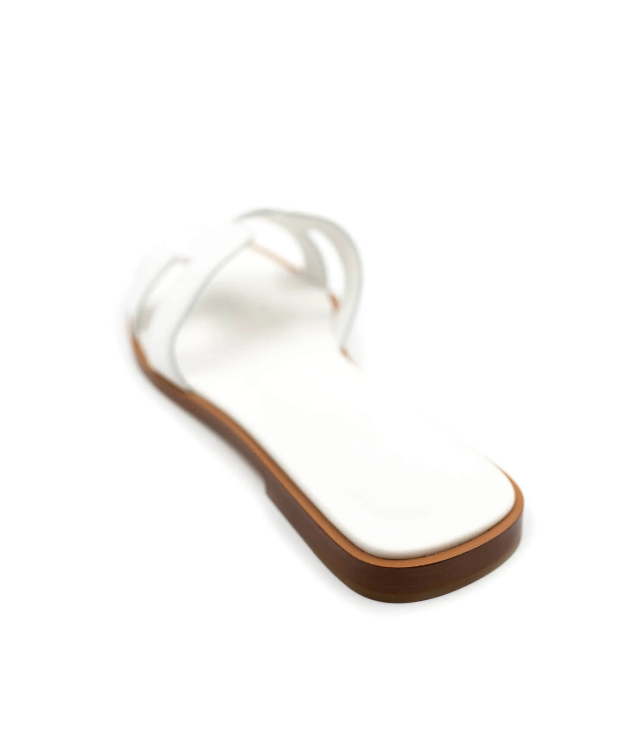 Hermes orans sandals in white with swift leather AVC1005