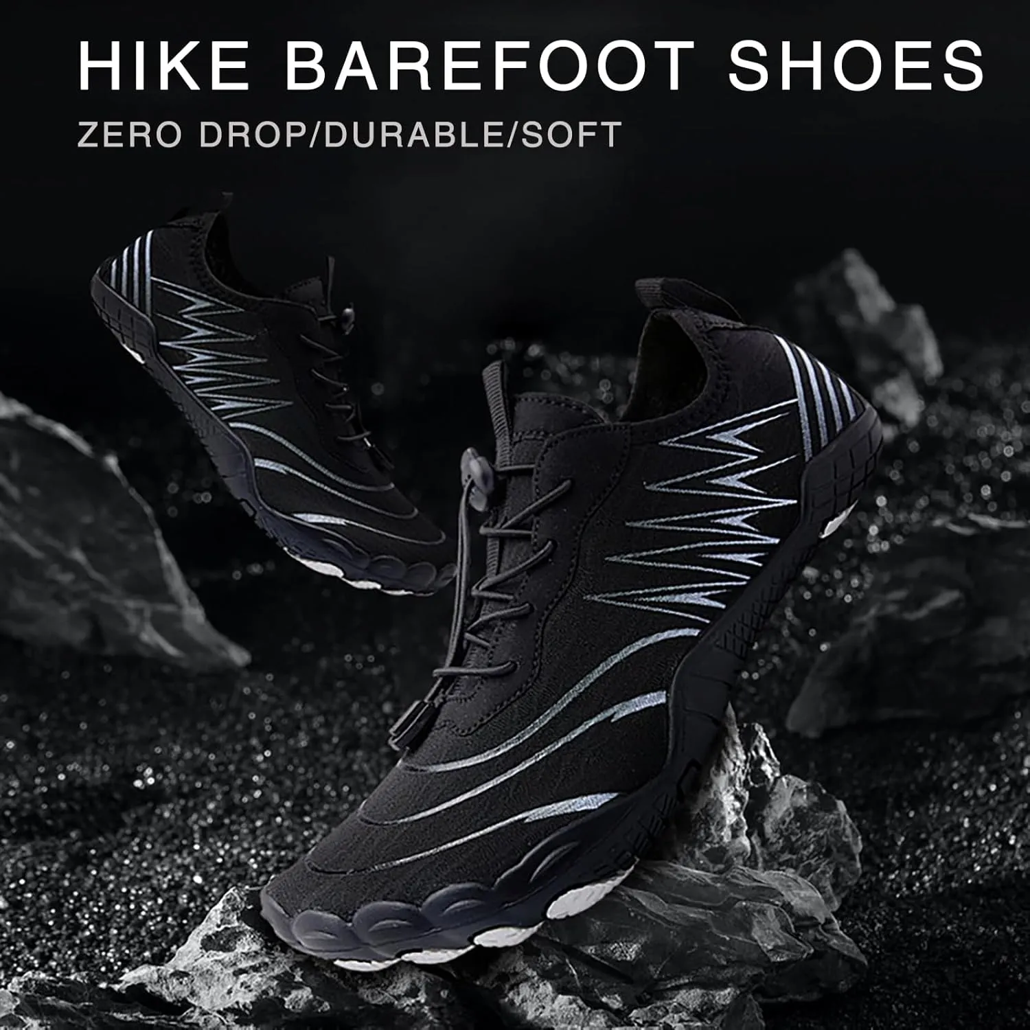 Hiking Barefoot Shoes Women Men - Wide Toe Box Footwear Zero Drop Athletic Cross Grounding Shoes, Minimalist Trainer Fashion Sneakers