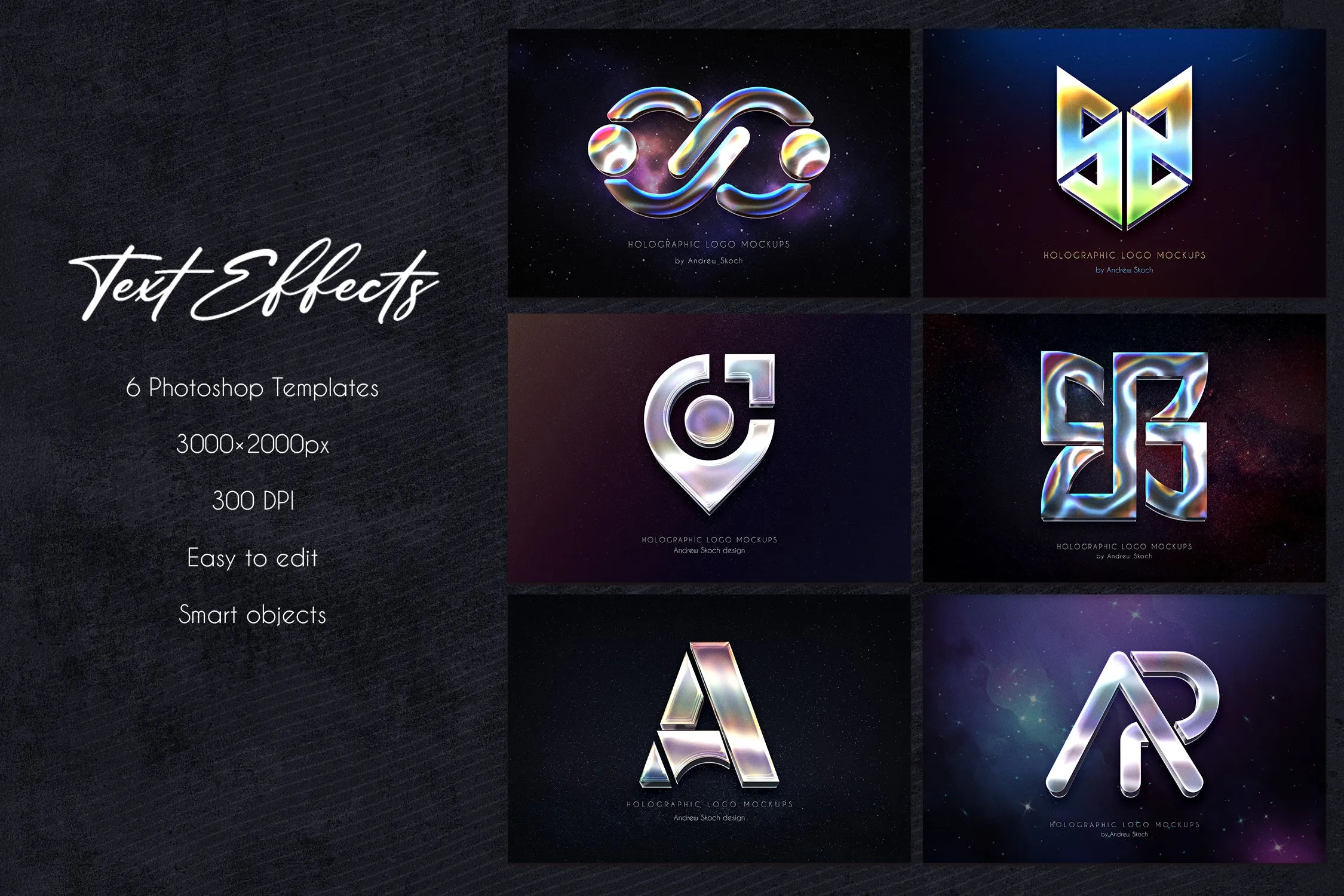Holographic Logo Mockups