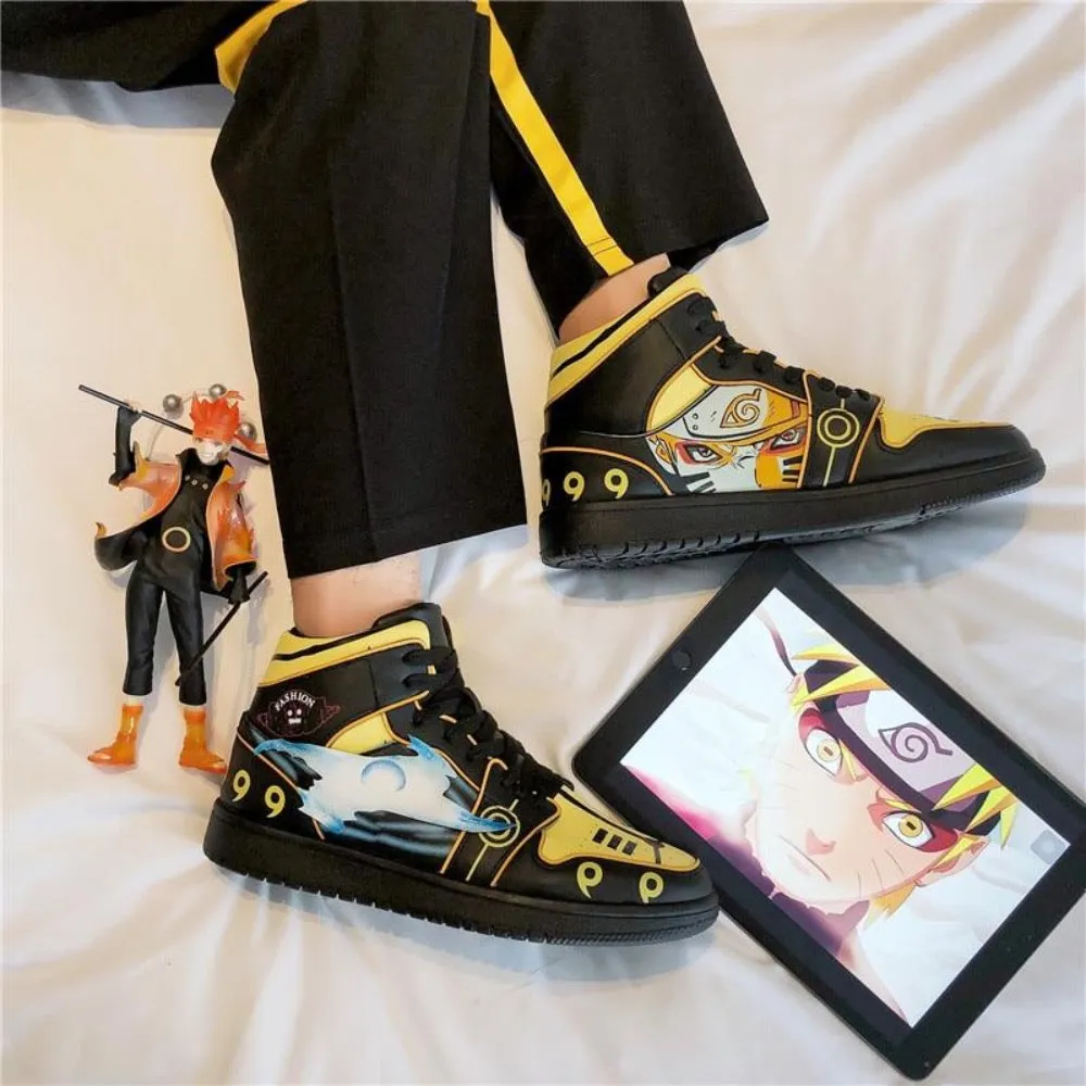 Japanese Naruto Gaara Anime Character Custom Hip Hop Sneaker Shoes For Men