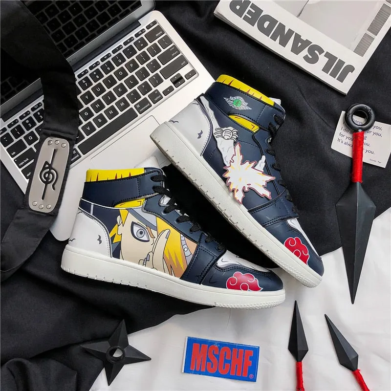 Japanese Naruto Gaara Anime Character Custom Hip Hop Sneaker Shoes For Men