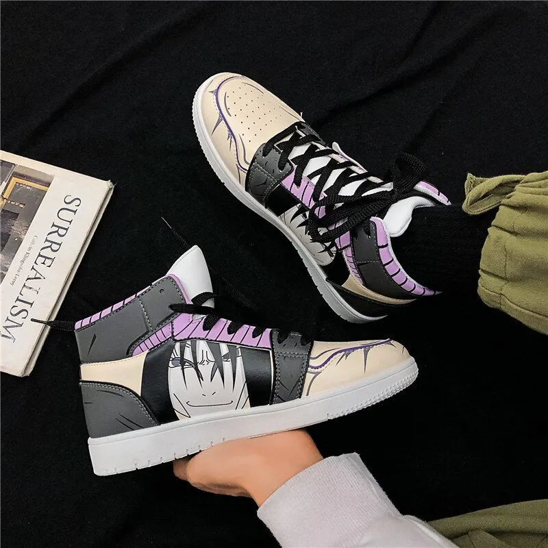 Japanese Naruto Gaara Anime Character Custom Hip Hop Sneaker Shoes For Men