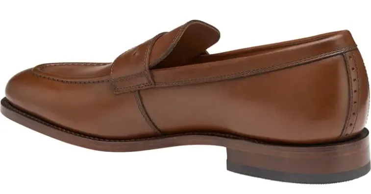 Johnston & Murphy Melton Penny Loafer Tan Calfskin Size 11.5 Dress Shoes