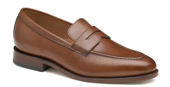 Johnston & Murphy Melton Penny Loafer Tan Calfskin Size 11.5 Dress Shoes