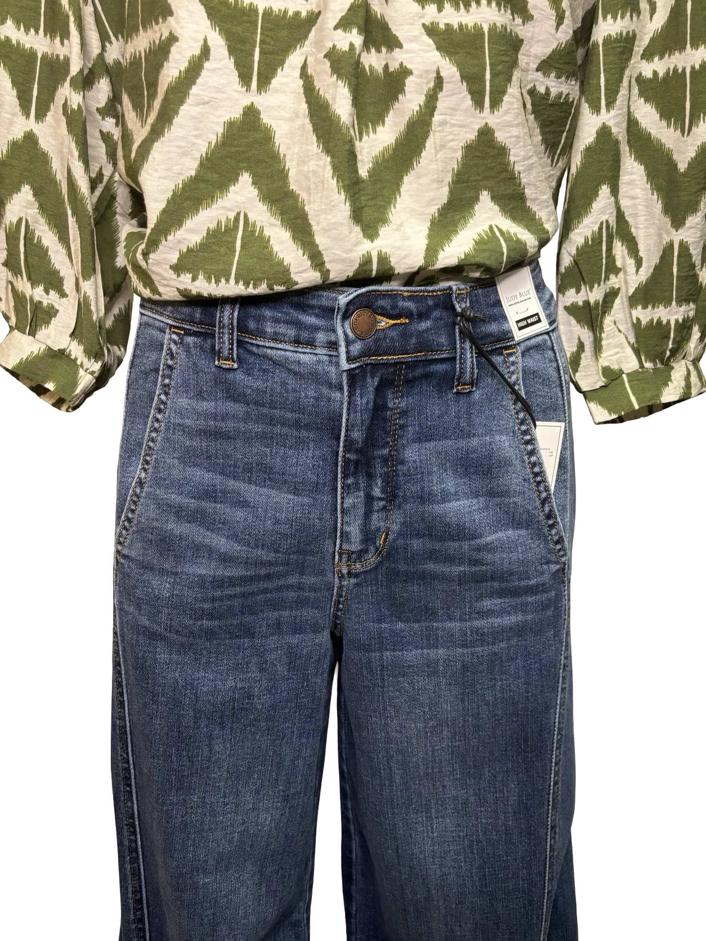 Judy Blue HW Trouser Wide Leg Jean