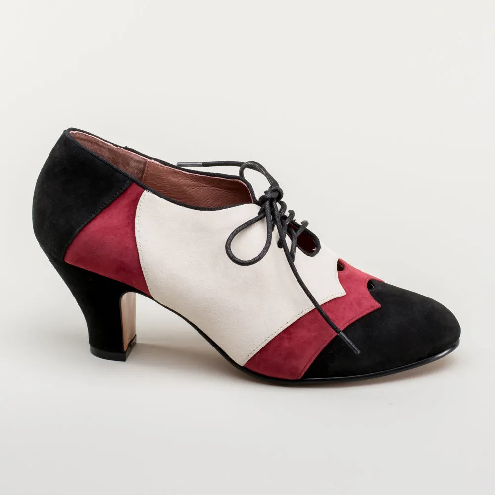 Karolina Women's Retro Oxfords (Black/Oxblood/Ivory)