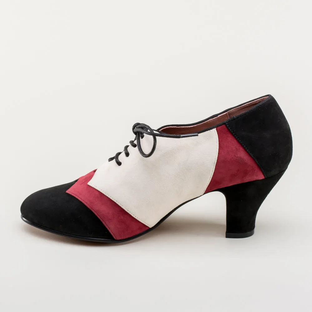 Karolina Women's Retro Oxfords (Black/Oxblood/Ivory)