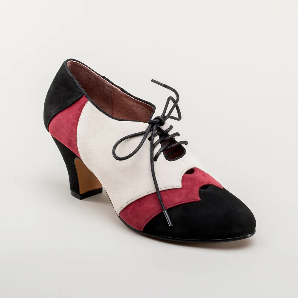 Karolina Women's Retro Oxfords (Black/Oxblood/Ivory)