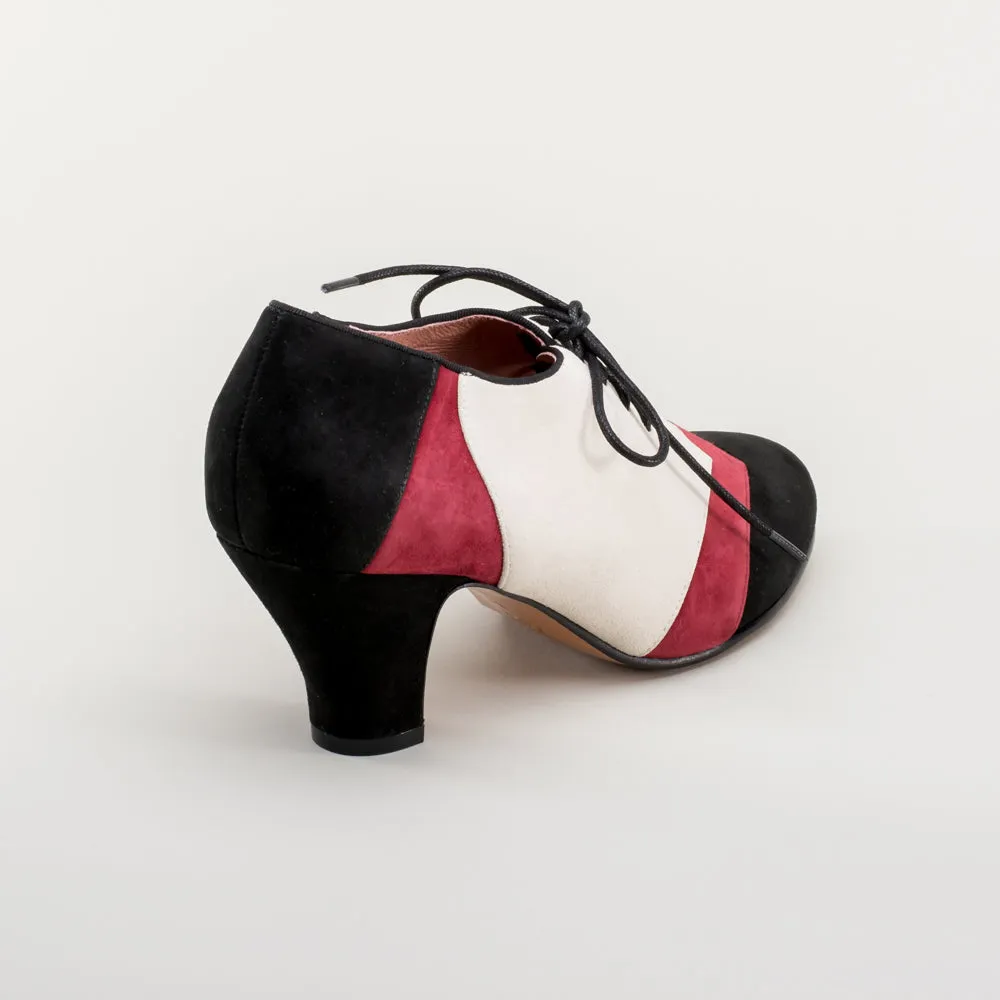 Karolina Women's Retro Oxfords (Black/Oxblood/Ivory)