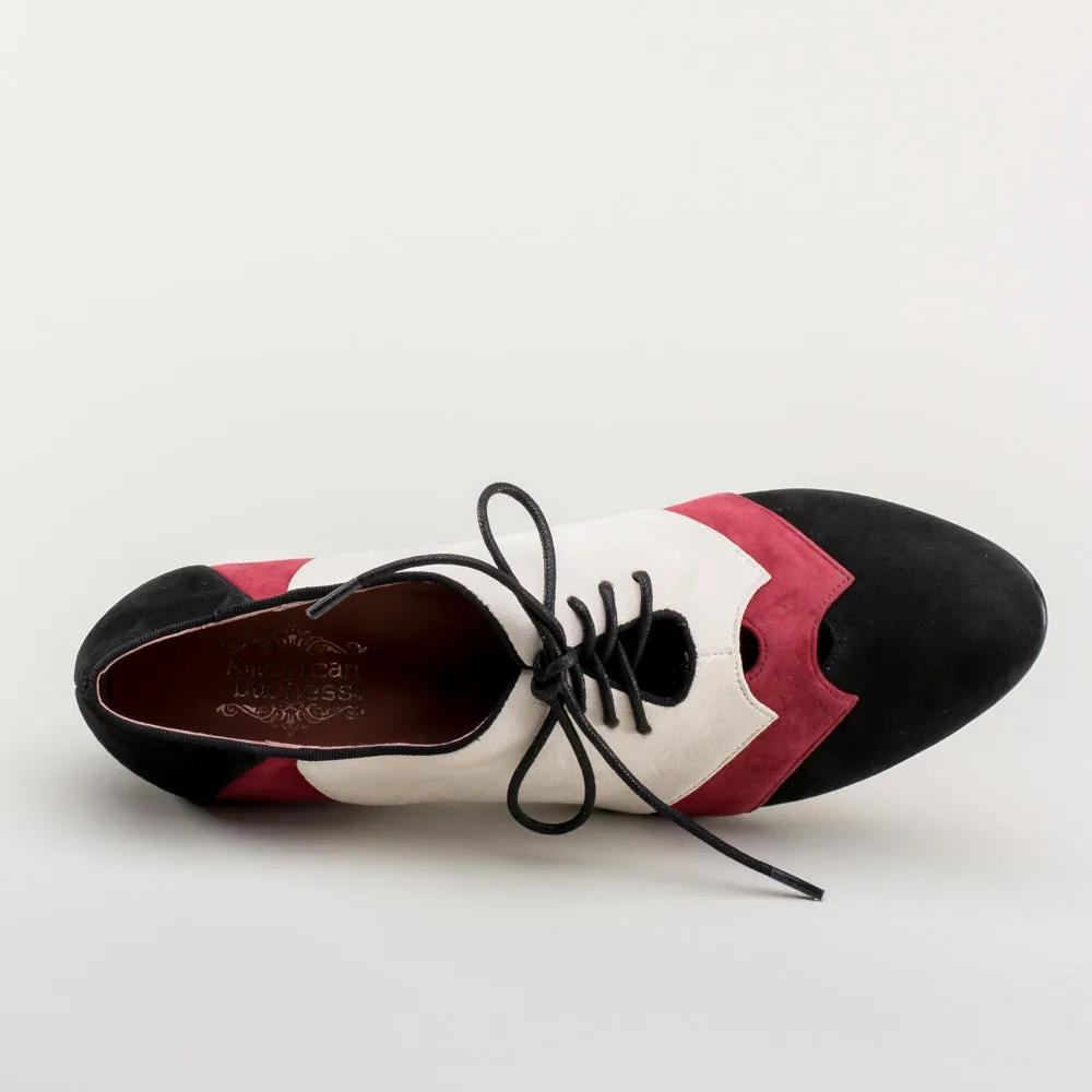 Karolina Women's Retro Oxfords (Black/Oxblood/Ivory)