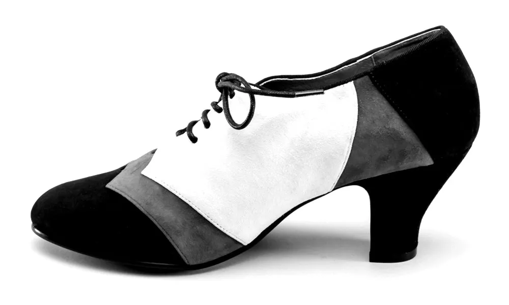 Karolina Women's Retro Oxfords (Black/Oxblood/Ivory)
