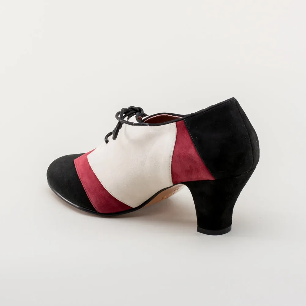 Karolina Women's Retro Oxfords (Black/Oxblood/Ivory)