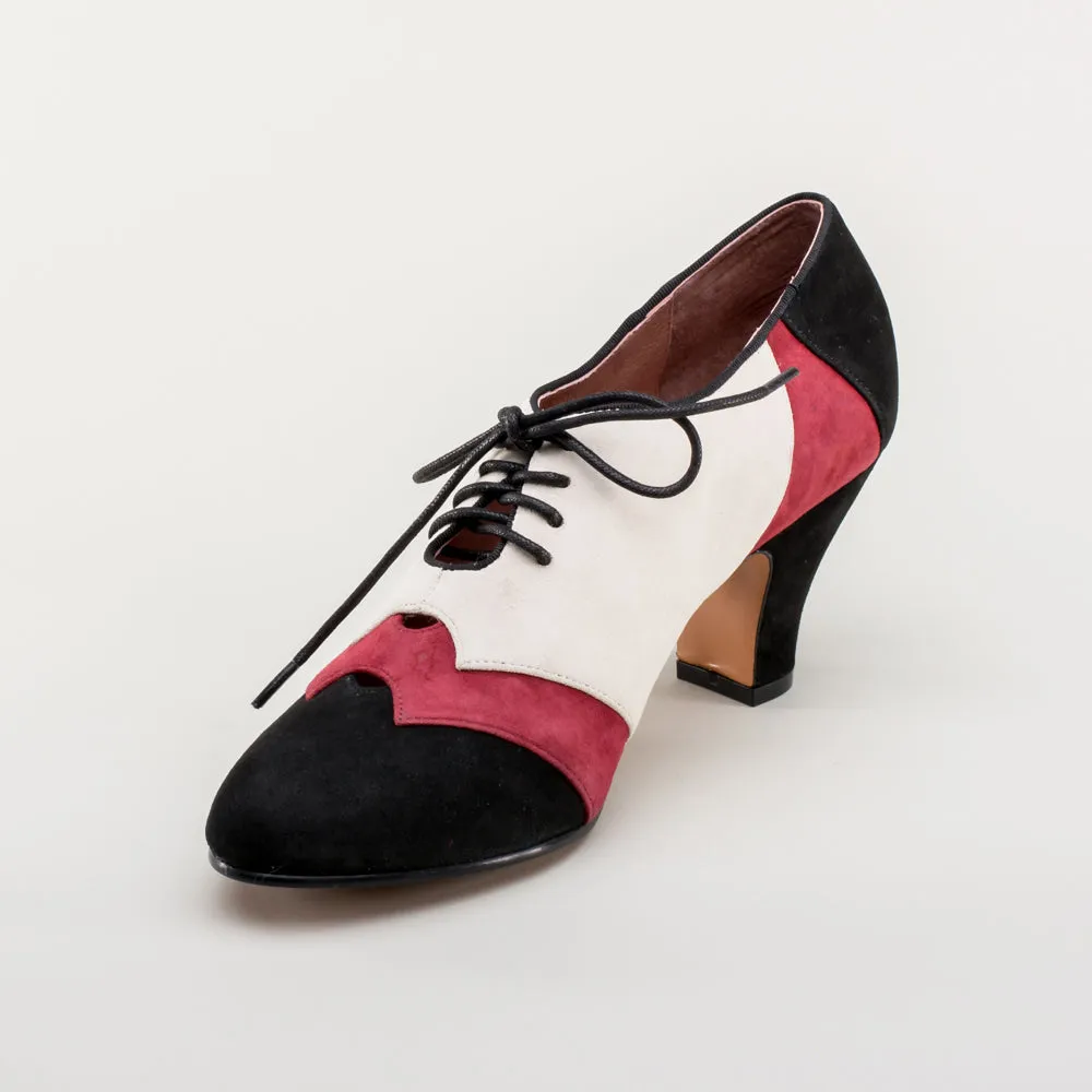 Karolina Women's Retro Oxfords (Black/Oxblood/Ivory)