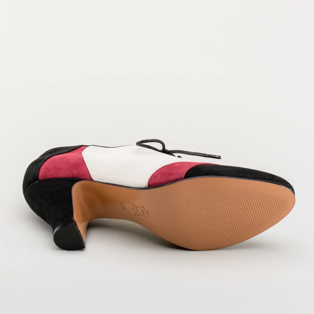 Karolina Women's Retro Oxfords (Black/Oxblood/Ivory)