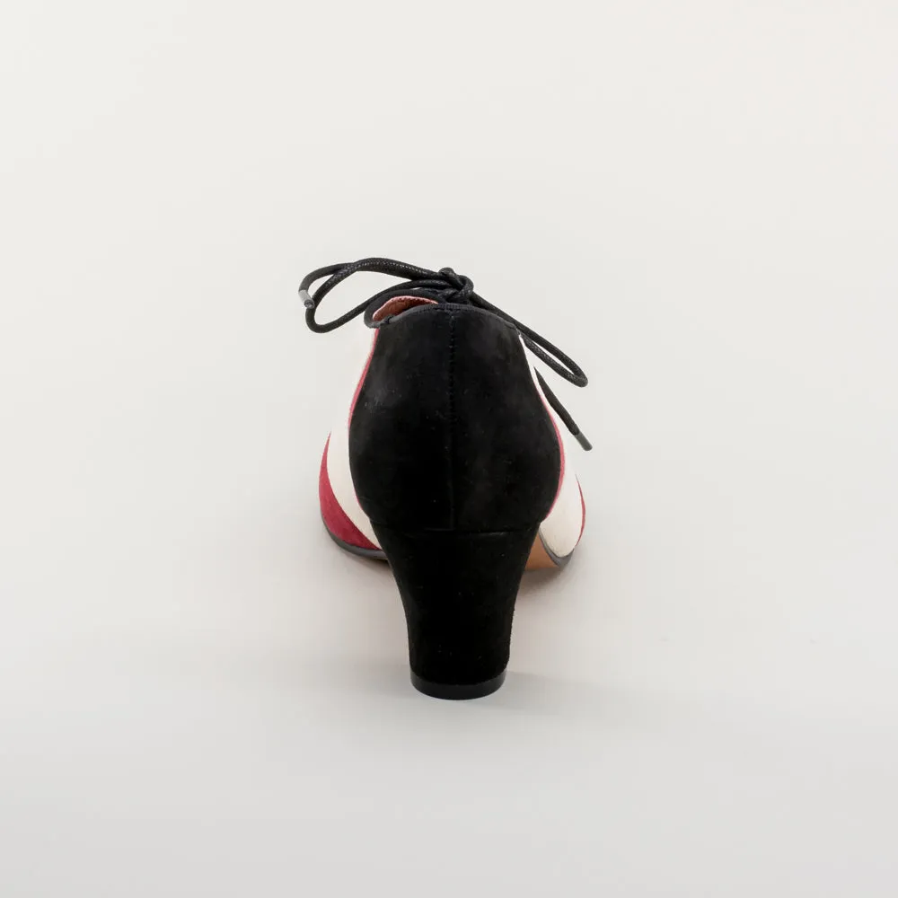 Karolina Women's Retro Oxfords (Black/Oxblood/Ivory)
