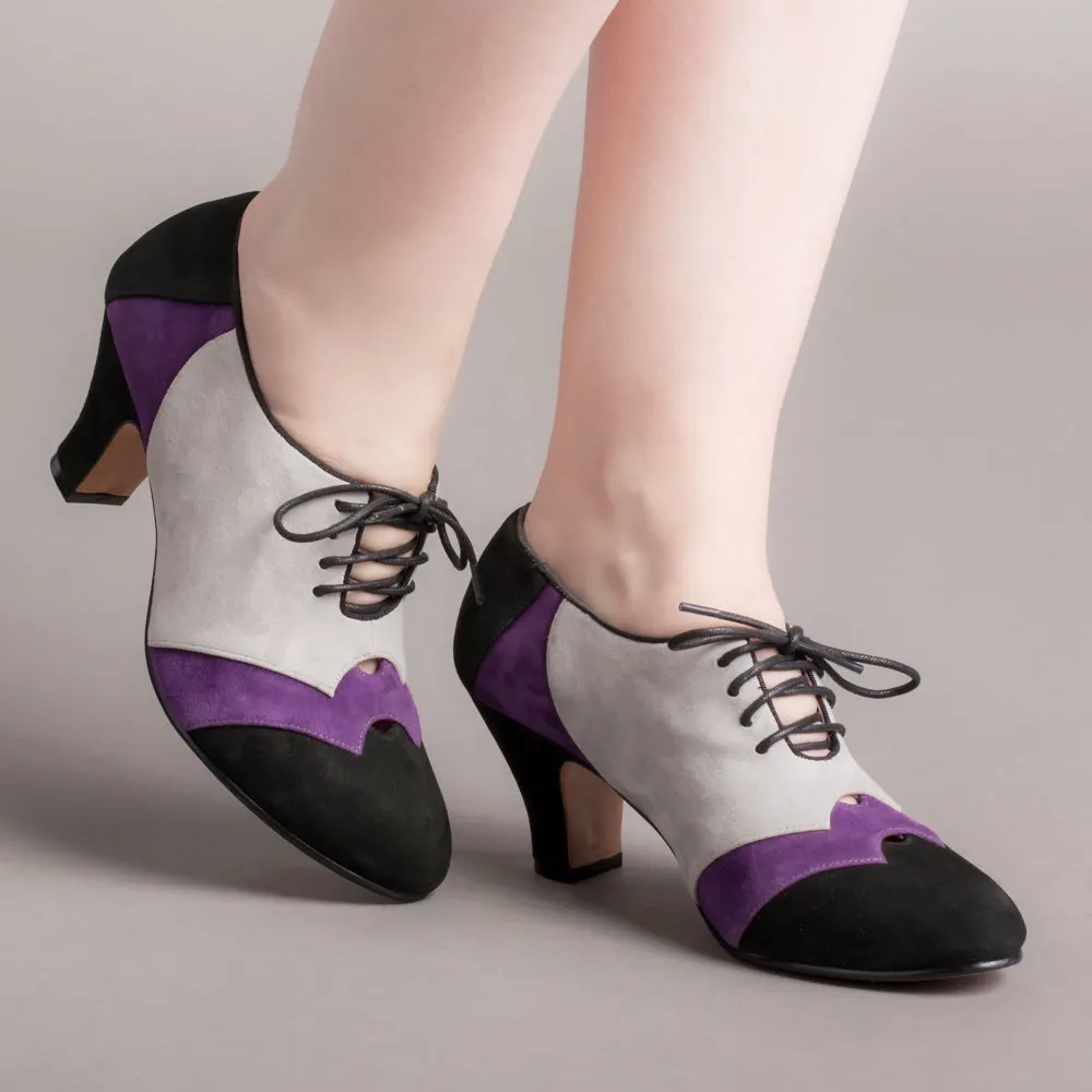 Karolina Women's Retro Oxfords (Black/Purple/Grey)