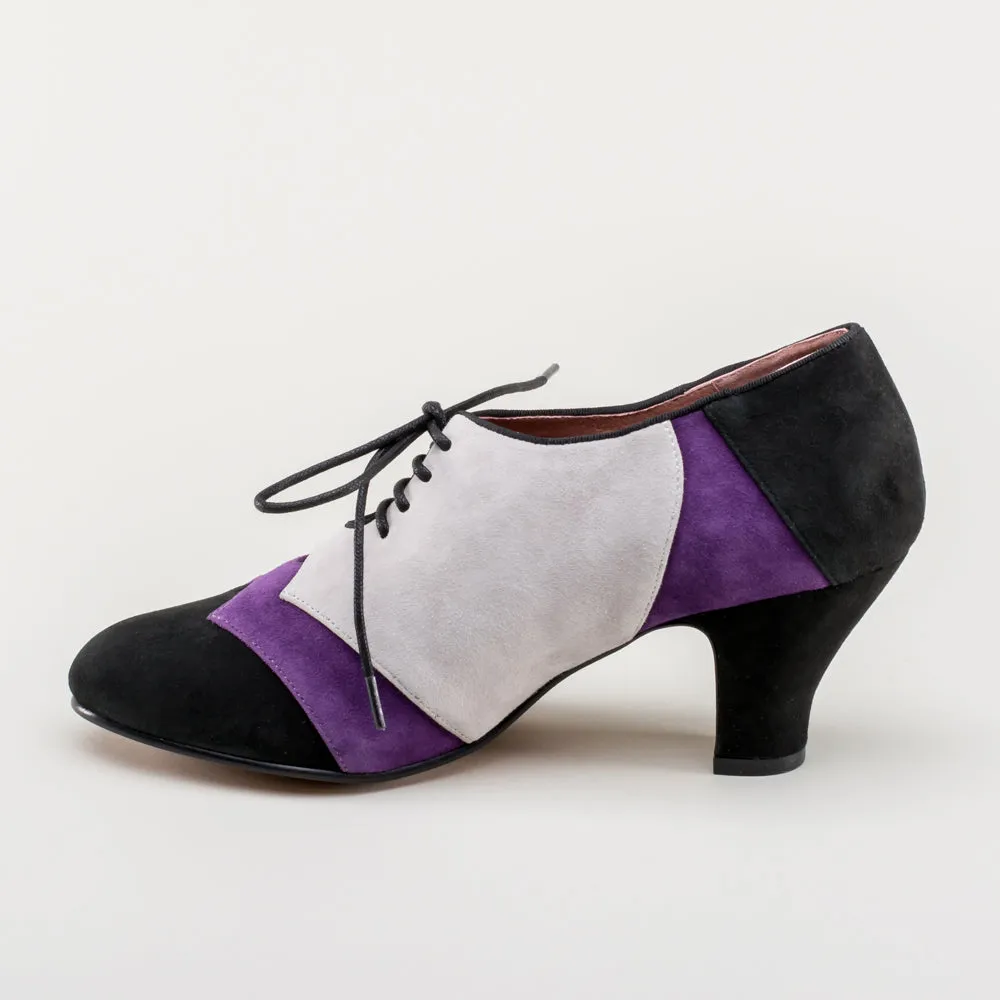 Karolina Women's Retro Oxfords (Black/Purple/Grey)