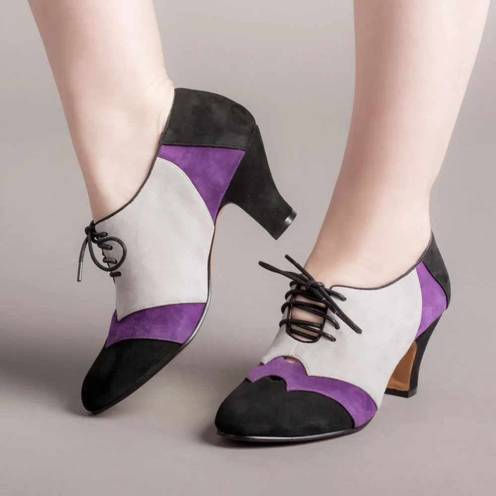 Karolina Women's Retro Oxfords (Black/Purple/Grey)
