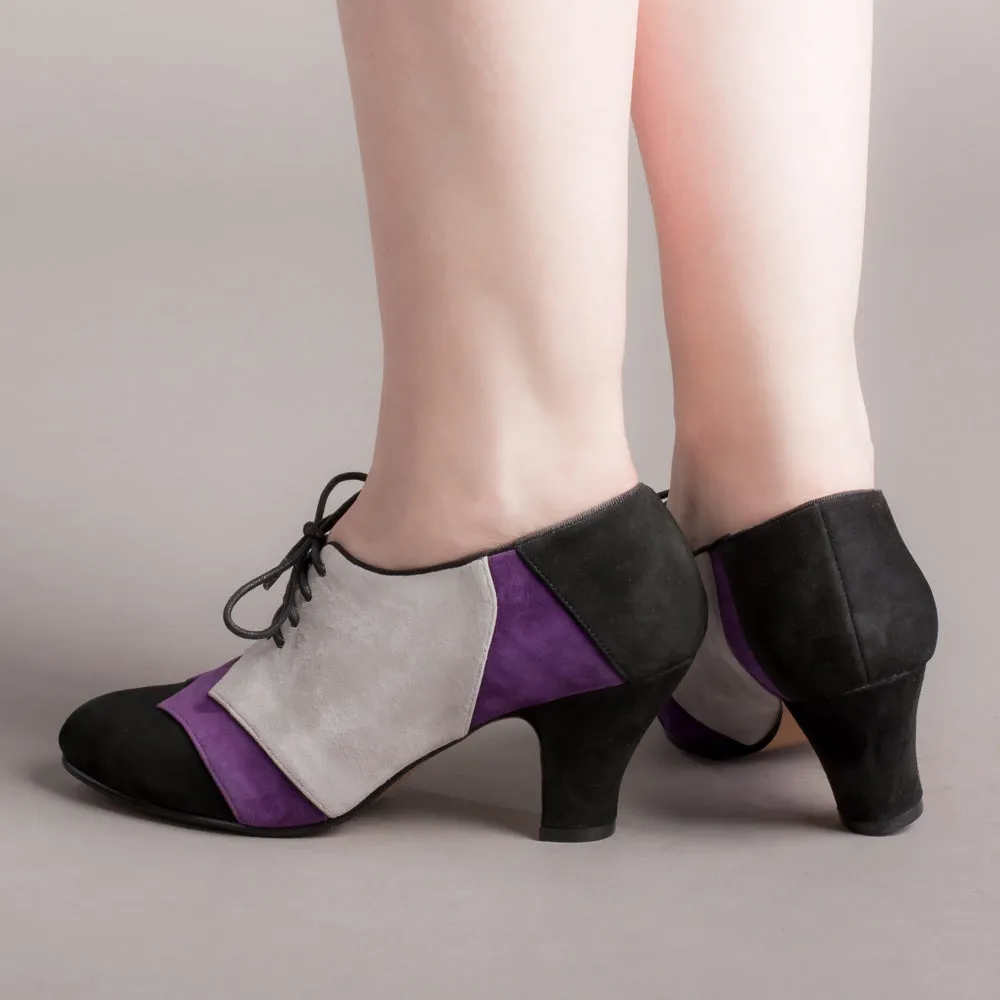 Karolina Women's Retro Oxfords (Black/Purple/Grey)