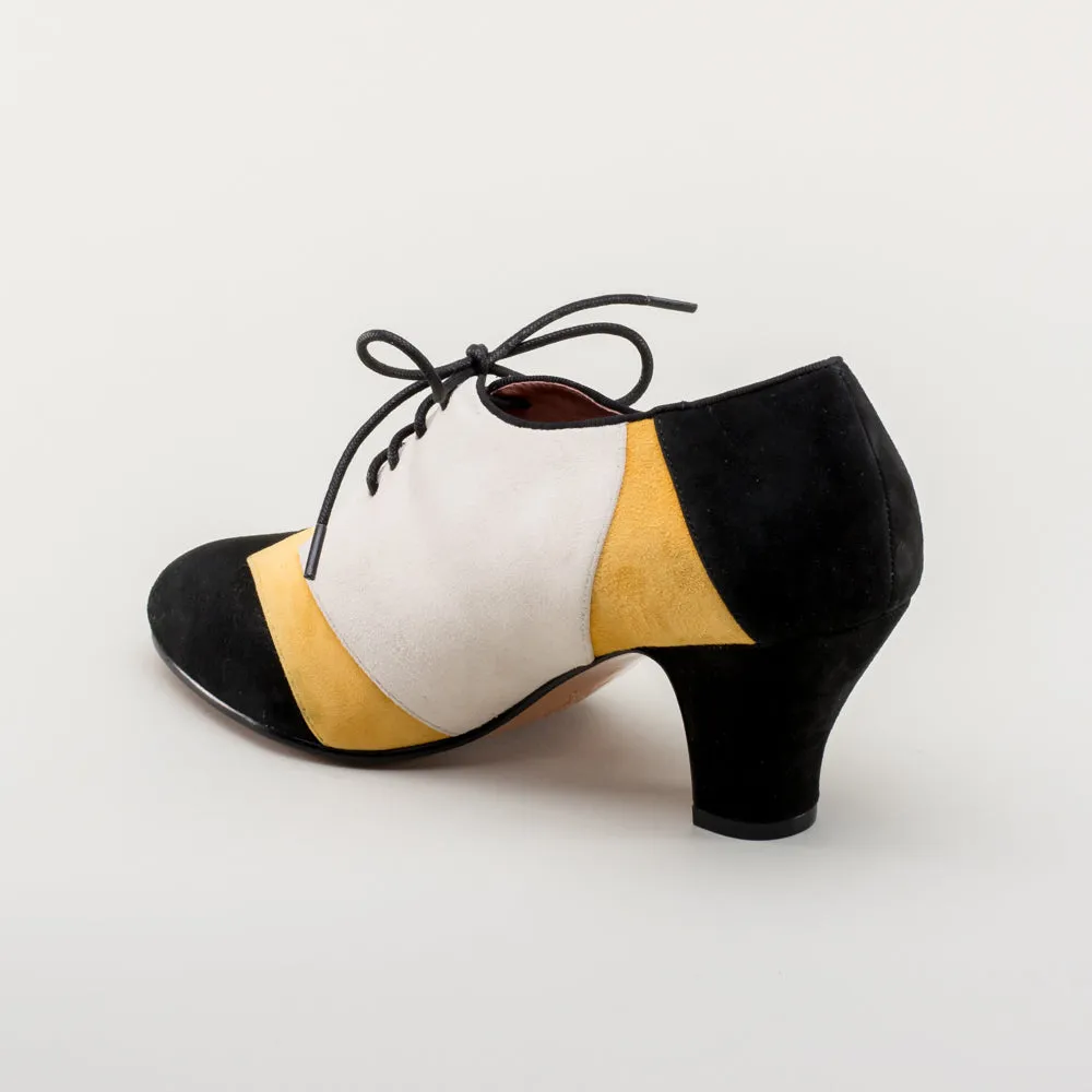 Karolina Women's Retro Oxfords (Black/Yellow/Ivory)