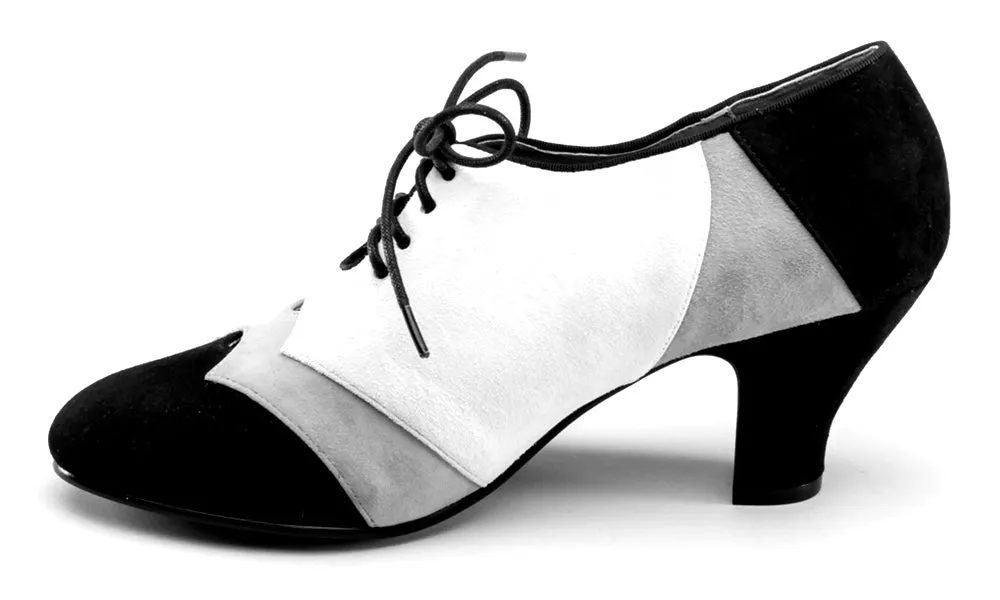 Karolina Women's Retro Oxfords (Black/Yellow/Ivory)