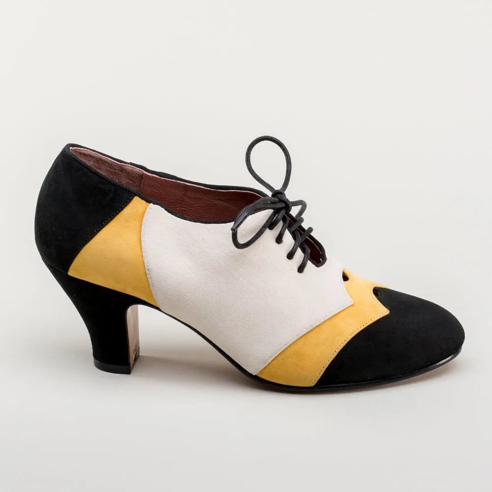 Karolina Women's Retro Oxfords (Black/Yellow/Ivory)