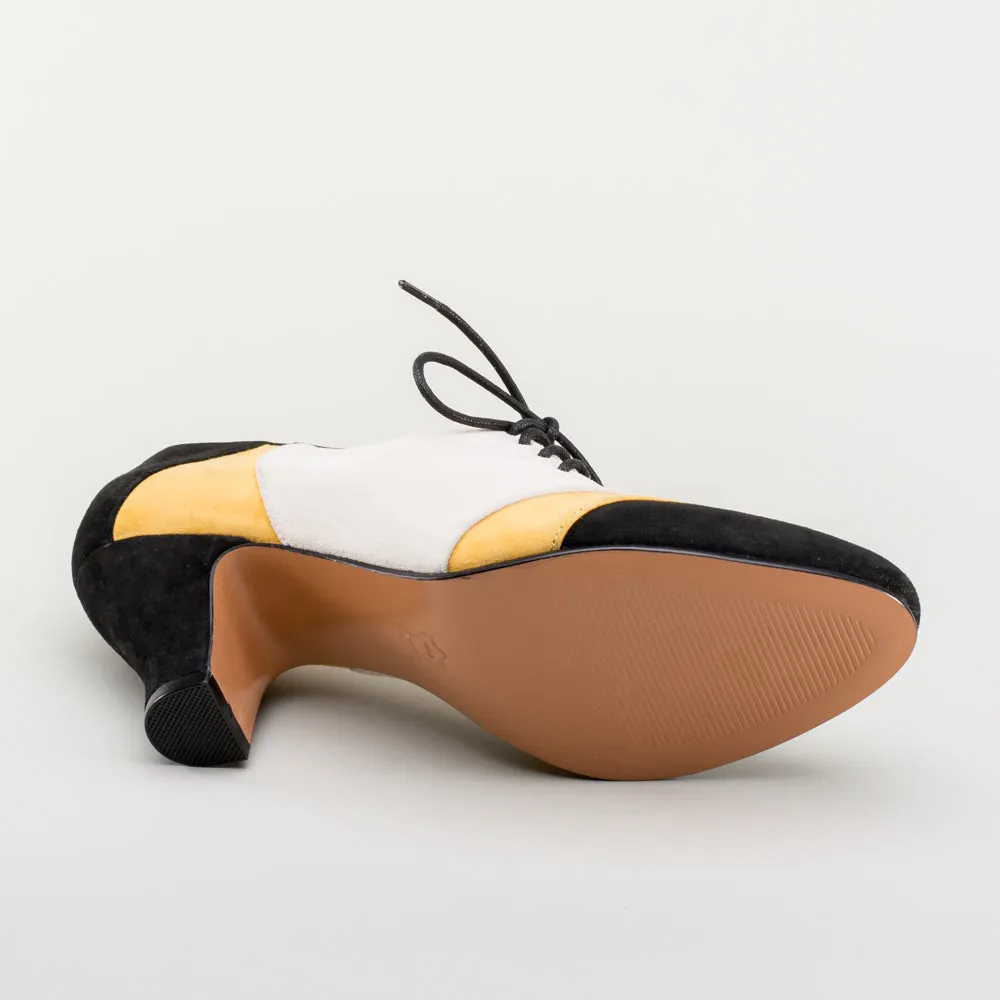 Karolina Women's Retro Oxfords (Black/Yellow/Ivory)