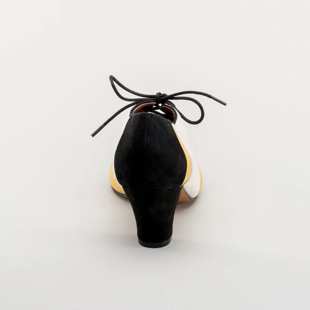 Karolina Women's Retro Oxfords (Black/Yellow/Ivory)