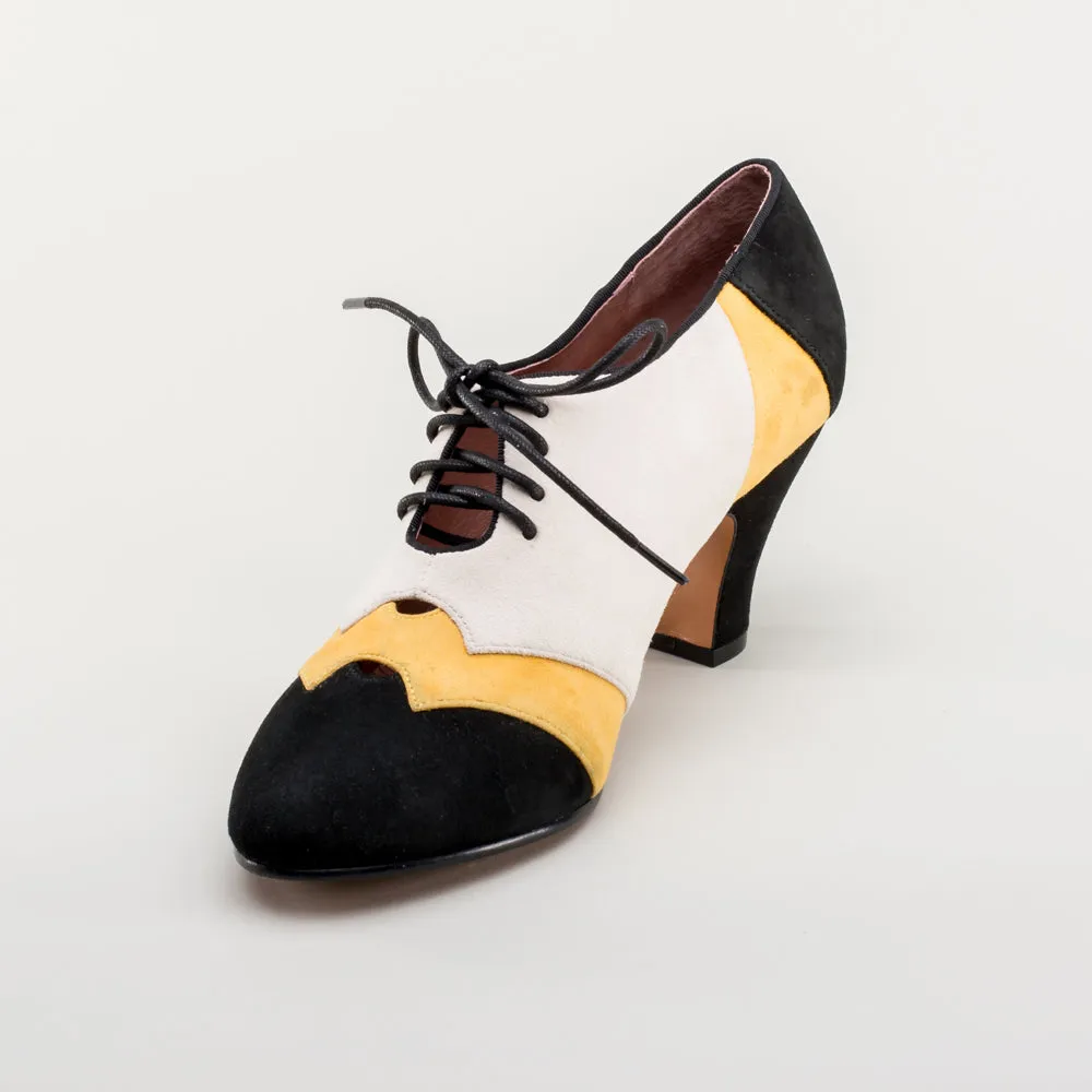 Karolina Women's Retro Oxfords (Black/Yellow/Ivory)