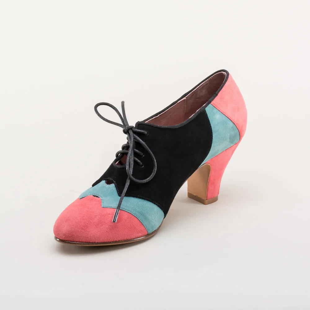 Karolina Women's Retro Oxfords (Pink/Teal/Black)