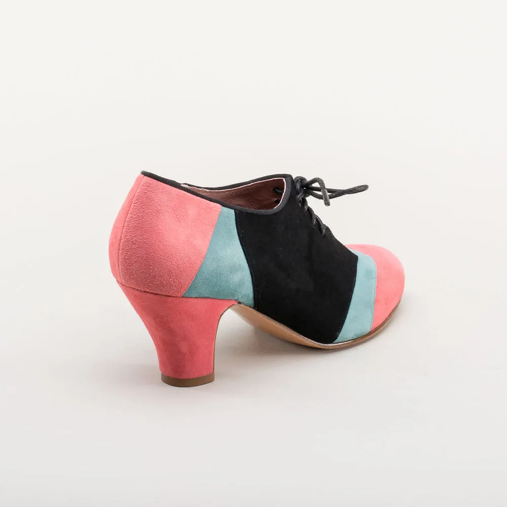 Karolina Women's Retro Oxfords (Pink/Teal/Black)
