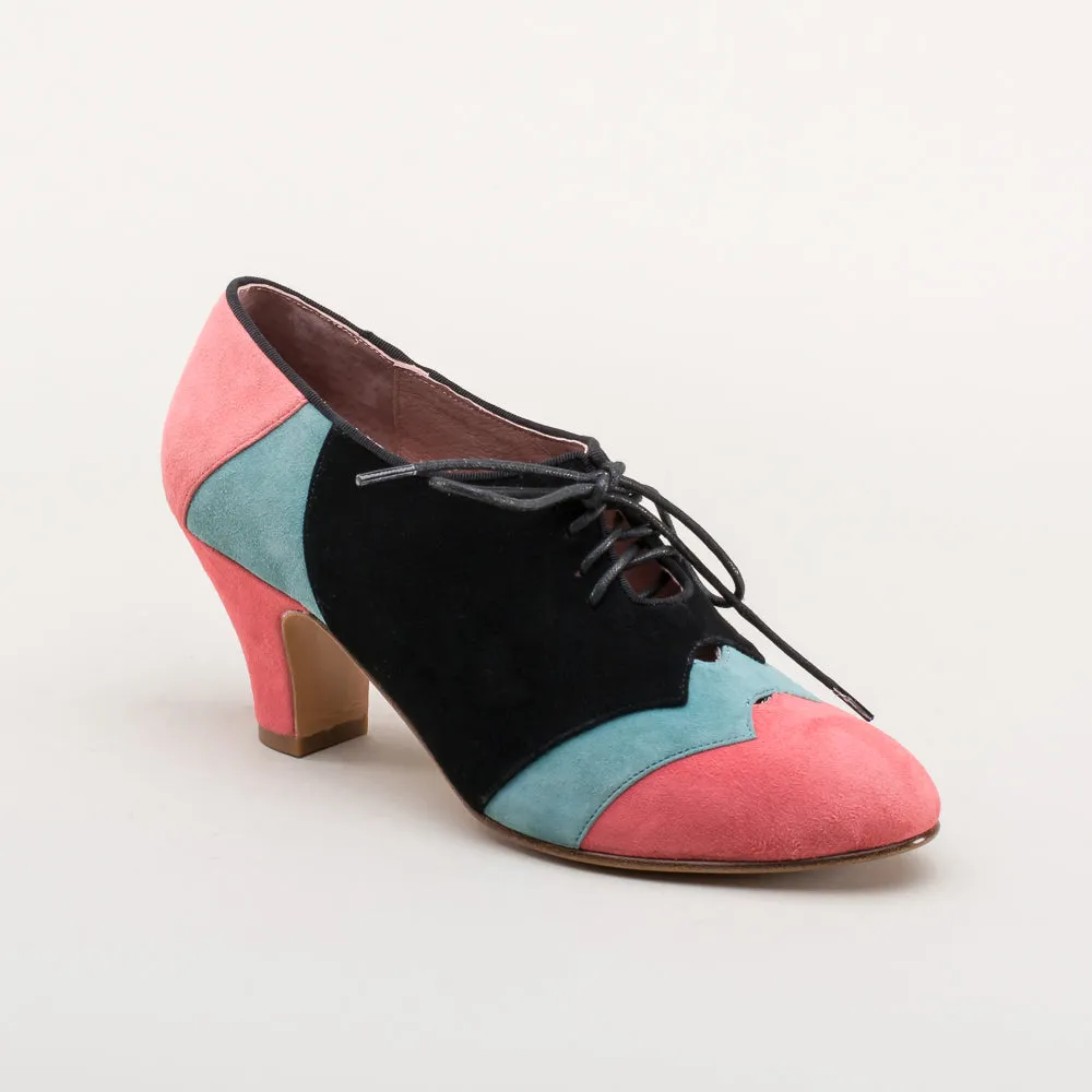 Karolina Women's Retro Oxfords (Pink/Teal/Black)