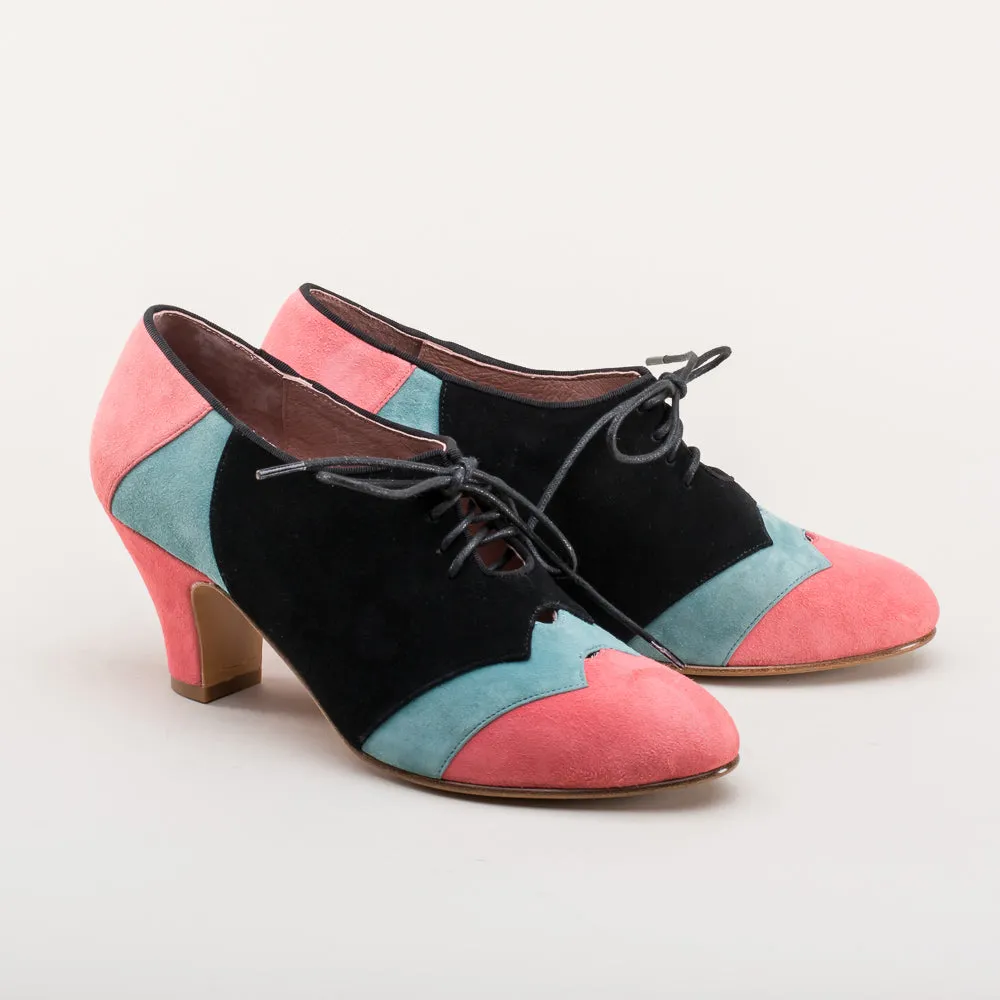 Karolina Women's Retro Oxfords (Pink/Teal/Black)