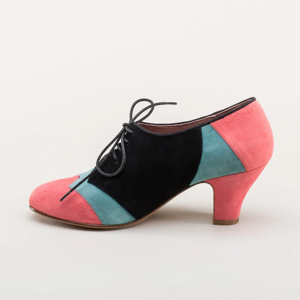 Karolina Women's Retro Oxfords (Pink/Teal/Black)