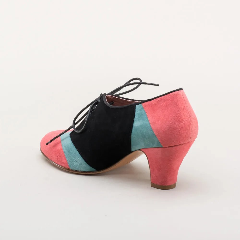 Karolina Women's Retro Oxfords (Pink/Teal/Black)