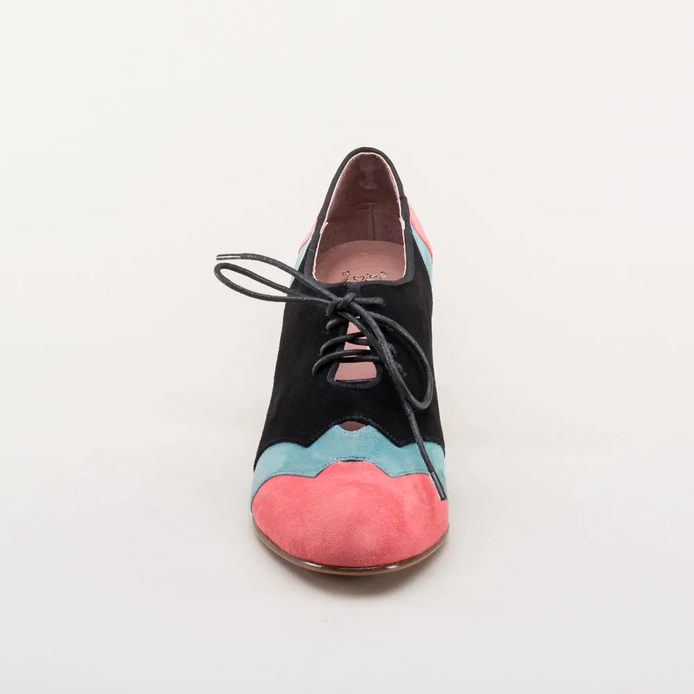 Karolina Women's Retro Oxfords (Pink/Teal/Black)