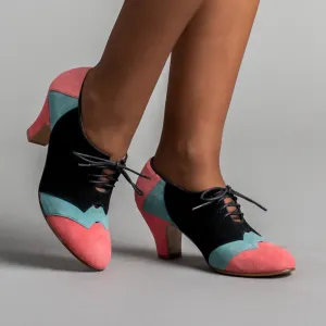 Karolina Women's Retro Oxfords (Pink/Teal/Black)