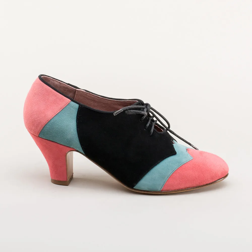 Karolina Women's Retro Oxfords (Pink/Teal/Black)