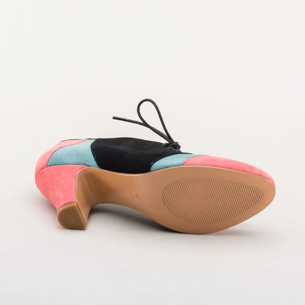 Karolina Women's Retro Oxfords (Pink/Teal/Black)