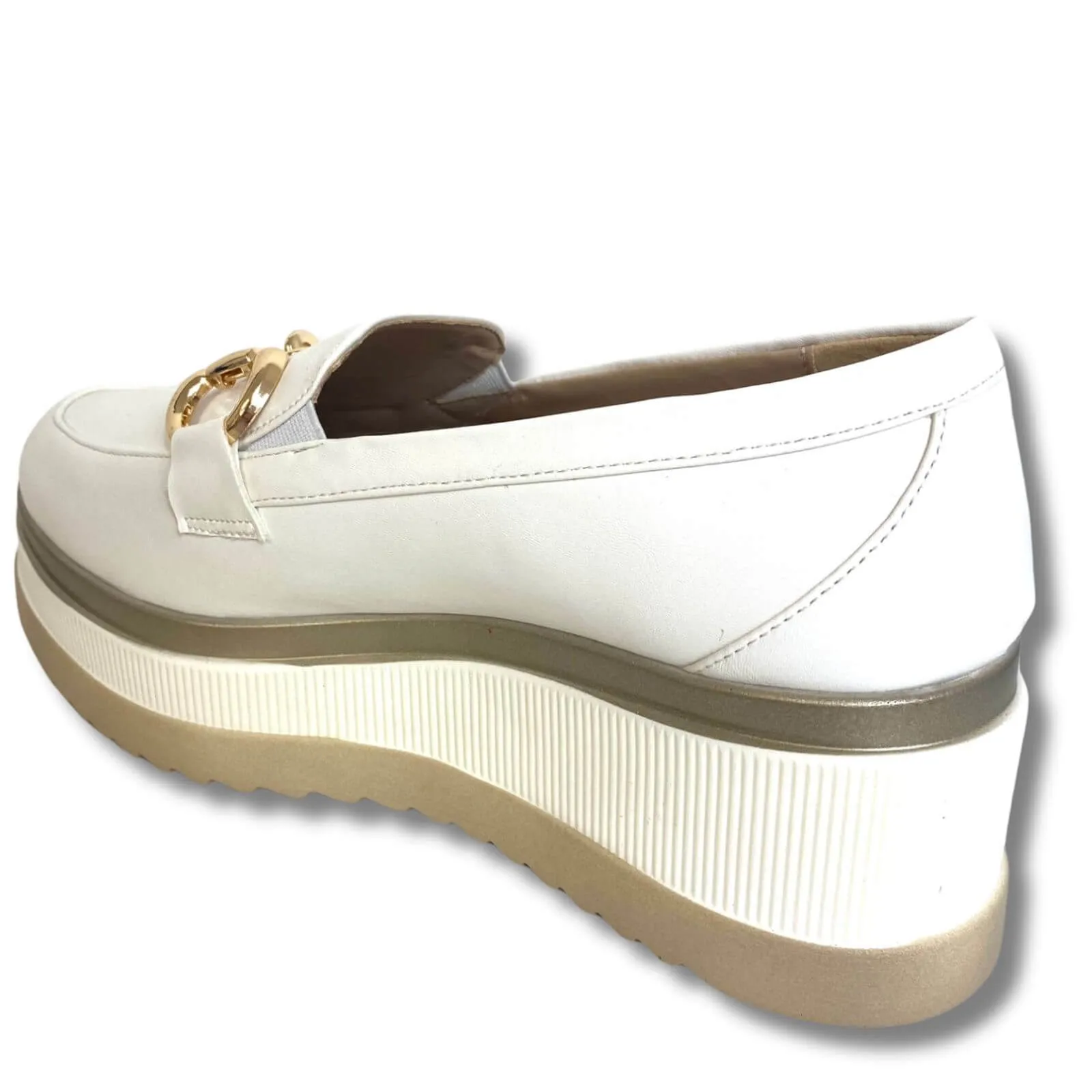 Kate Appleby Cream Elevated Sole Loafers