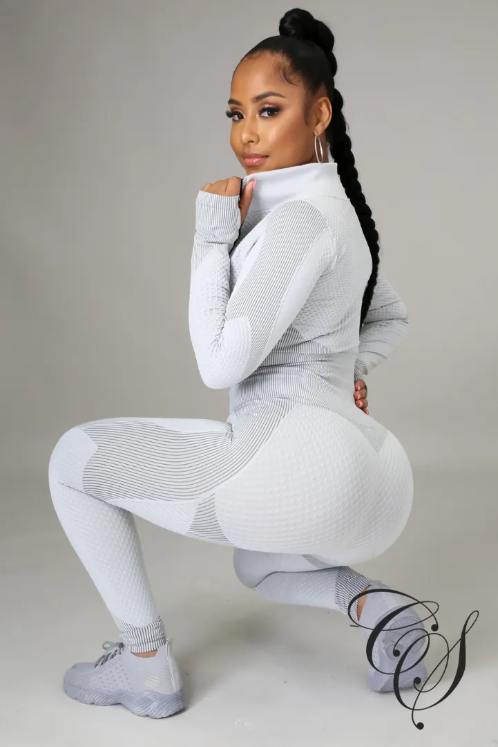Kate Honey Comb Active Cropped Top   Leggings Set