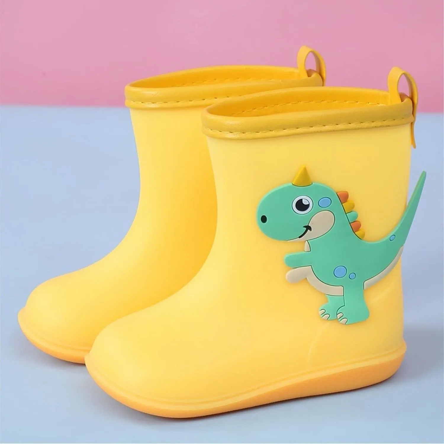 Kids Dinosaur Rain Boots for Boys Girls Cute Mud Boots Waterproof Toddler Lightweight Soft Easy On Rainboots