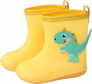 Kids Dinosaur Rain Boots for Boys Girls Cute Mud Boots Waterproof Toddler Lightweight Soft Easy On Rainboots