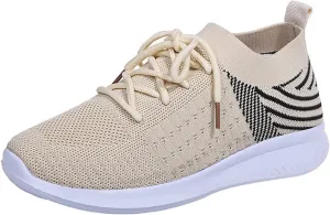 Lausiuoe Sneakers For Women Walking Shoes Comfortable Sock Sneakers Mesh Slip On Air Cushion Platform Loafers