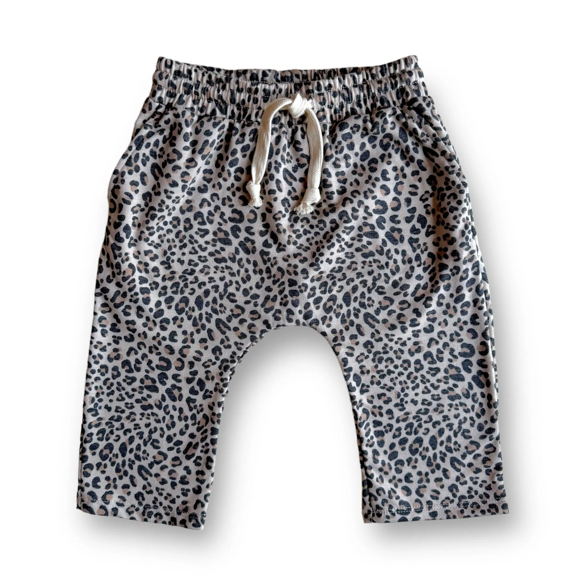 Leopard Cropped Harem Sweat